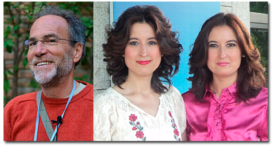 Juan Antonio Vilar,  María Lara y Laura Lara, ganadores del XIII Premio Algaba de Biografía, Autobiografía, Memorias e Investigaciones Históricas 2015.