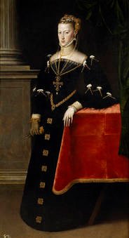 Antonio Moro. La emperatriz María de Austria, esposa de Maximiliano II. Sala 56 del Museo del Prado