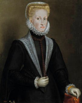 Sofonisba Anguissola. Retrato de la reina Ana de Austria. Sala 56 del Museo del Prado