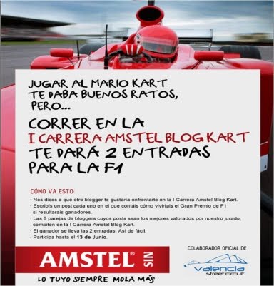 2 entradas al Gran Premio de Europa de F1 en Valencia con Amstel.