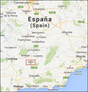 Mapa de situación de Jaén