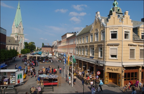 La preciosa ciudad de Mapa de situación de Kristiansand