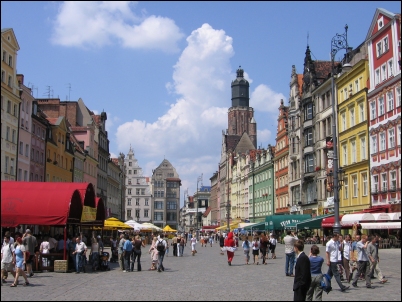 El centro de Wroclaw, con la Plaza del Mercado, siempre en ebullición.