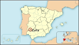 Mapa de situación de Zafra