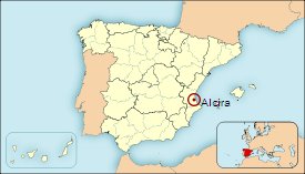Mapa de situación de Alzira