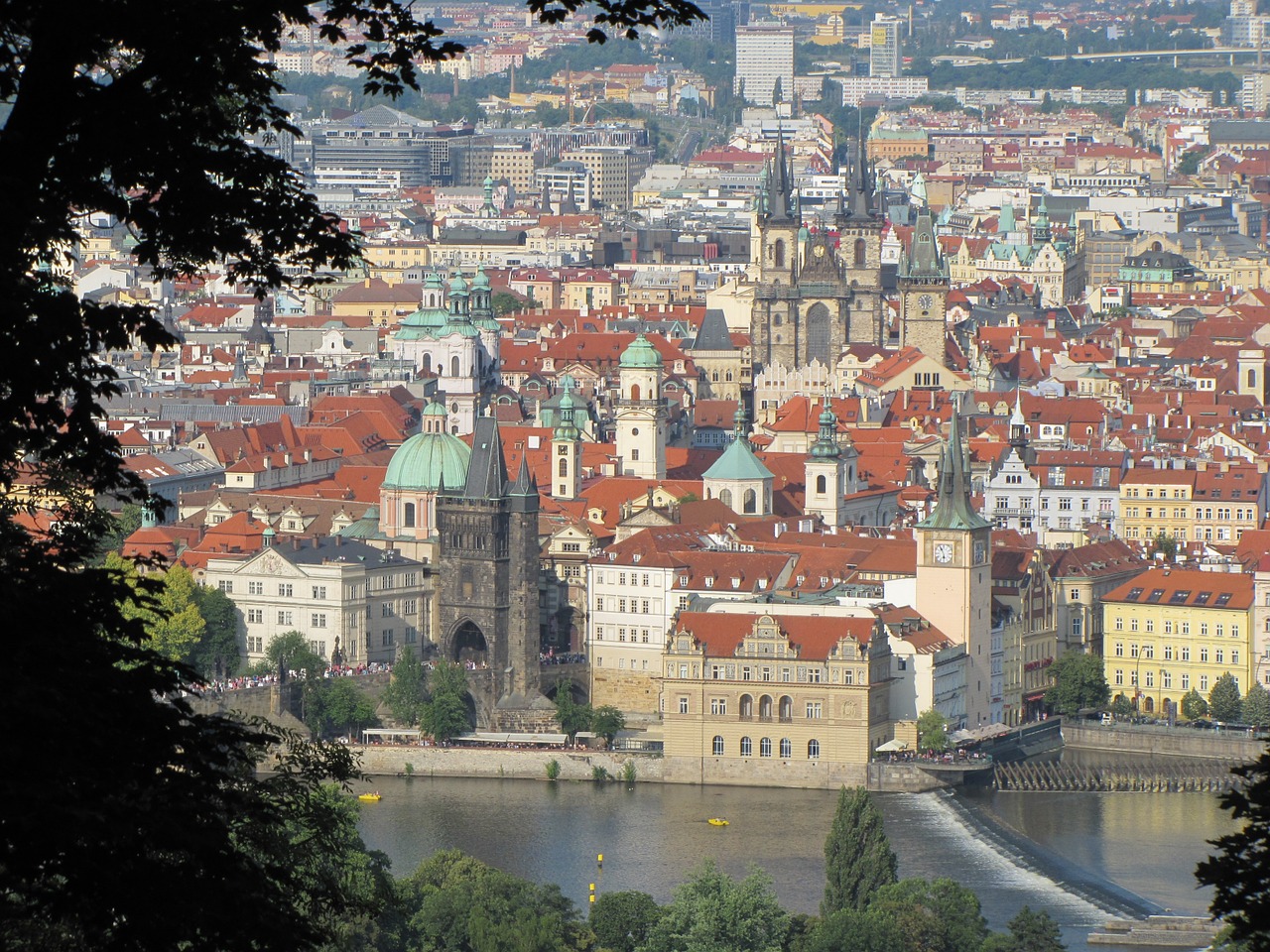 El río Moldava en Praga