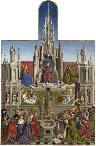 La Fuente de la Gracia (tras la restauración) Taller de Jan van Eyck Óleo sobre tabla, 181 x 119 cm 1440- 1445 Madrid, Museo Nacional del Prado