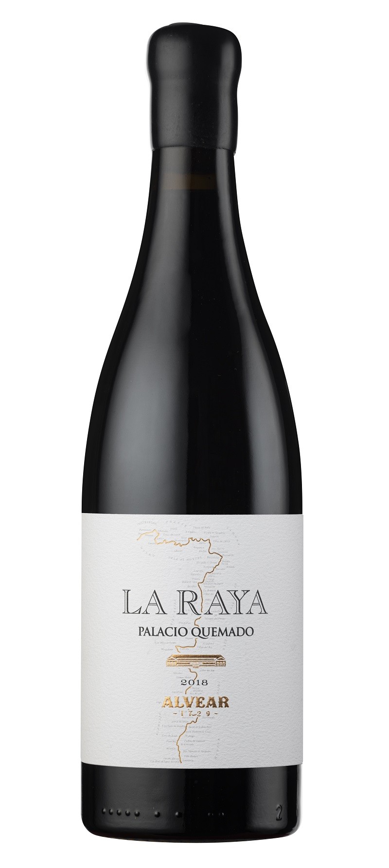 La Raya 2018 es un vino de color rojo picota