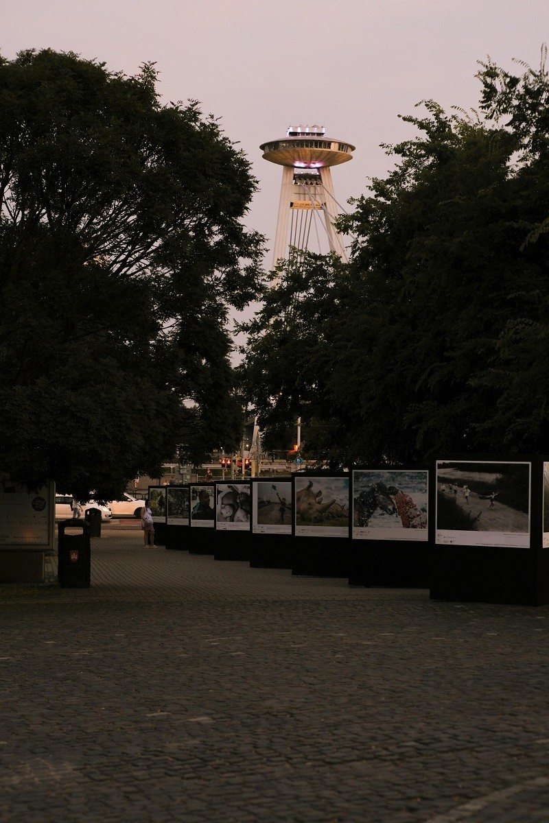 La torre panorámica del Puente SNP (Puente del Levantamiento Nacional Eslovaco) tiene forma de platillo volador
