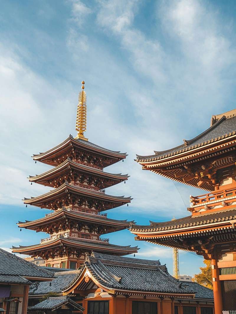 Templo Sensō-ji en Asakusa, Tokio, el templo budista más antiguo de la capital japonesa