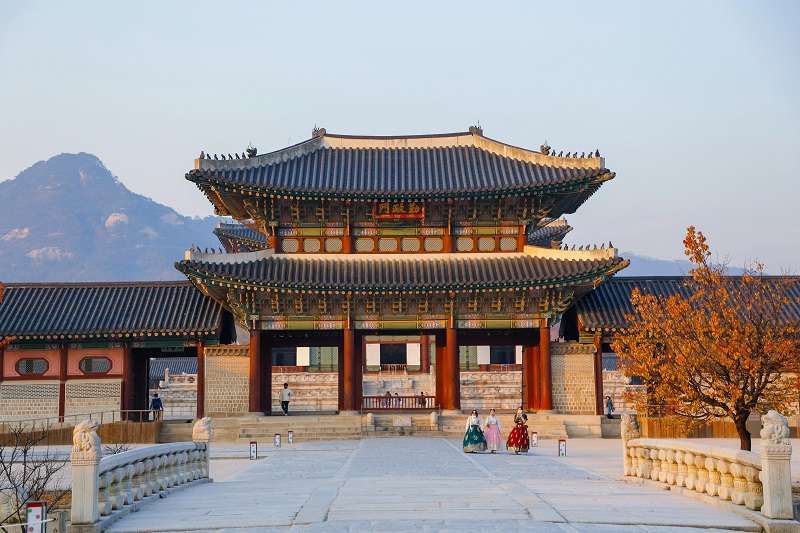 El Palacio Gyeongbokgung en Seúl